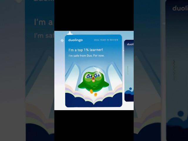 marked safe (for now) ‍↕️ check the Duolingo app for your Year in Review! #duolingo365