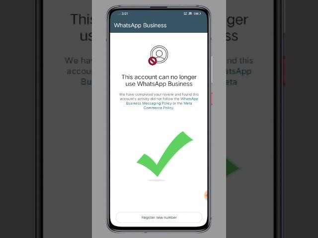 This account can no longer use whatsapp business | #whatsappbanned #shorts #whatsappproblem