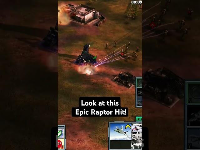 You Wont Believe This Epic Raptor Strike! | C&C Generals Zero Hour #cnc #gaming #fyp