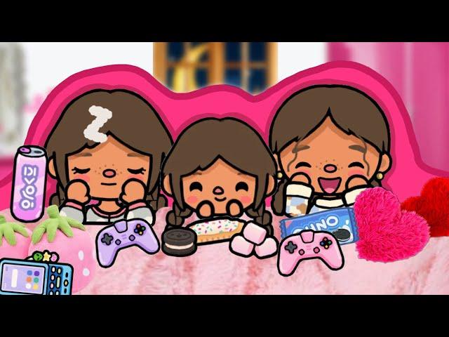 SUMMER HOLIDAY NIGHT ROUTINE! 🪸 *SLUMBER PARTIES*!  || toca boca ROLEPLAY *with voice* ️