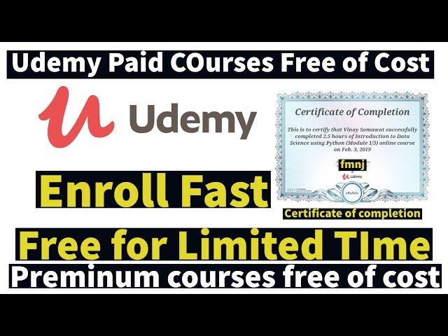 22 Feb | Udemy Coupon Code 2022 | Udemy Free Online Courses with Certificate | premium courses FREE
