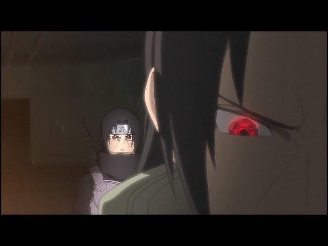 Fugaku Uchiha uses his hidden Sharingan ability on Itachi, Itachi cannot resist this eyes power