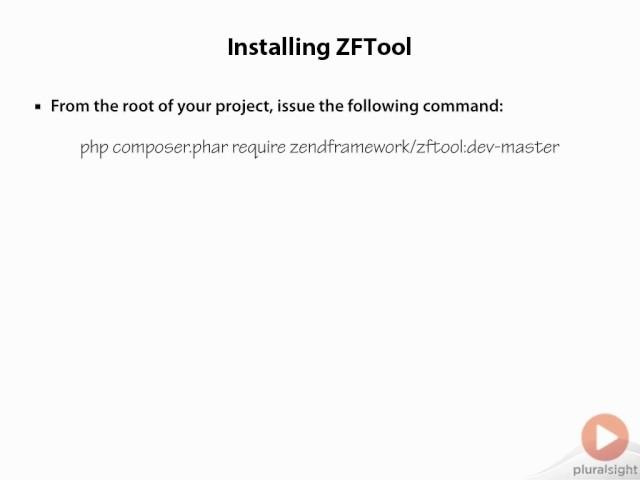 Zend Framework 2 -- 02 12 Installing ZFTool