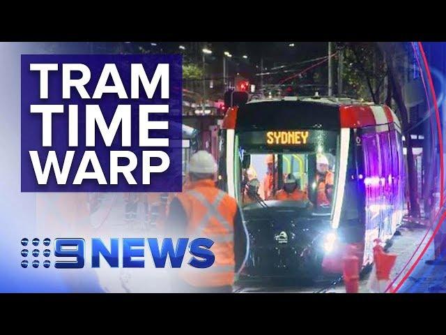 Tram travels through Sydney CBD for first time in 61 years | Nine News Australia