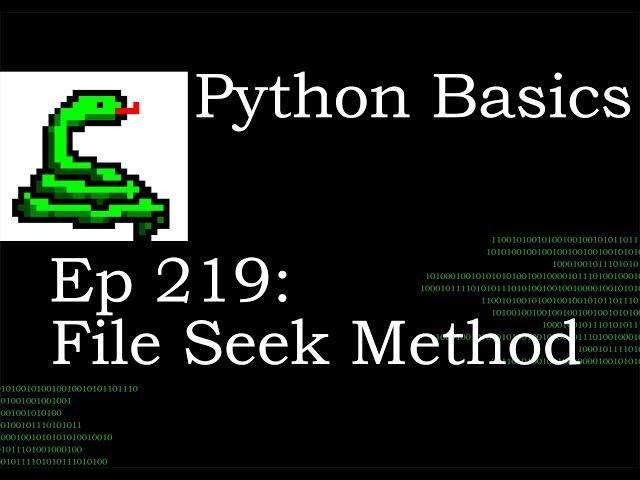 Python Basics File Object Seek Method