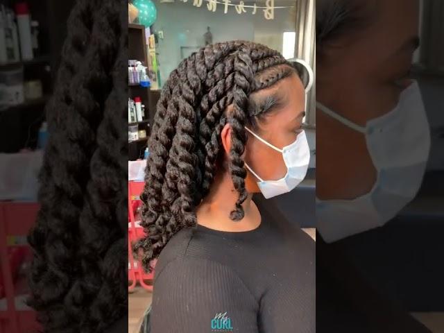 Flat twist for volume on natural hair