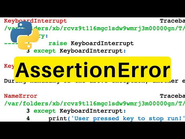 AssertionError | Python | Tutorial