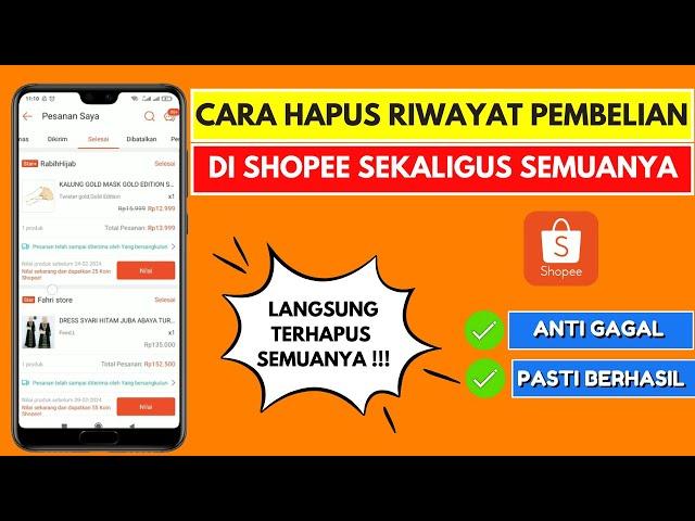 Cara Hapus Riwayat Pembelian di Shopee Dijamin Berhasil !!!