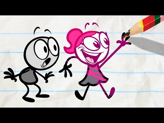 Pencilmate's On A Rainbow Journey! |Animated Cartoons Characters |Animated Short Films| Pencilmation