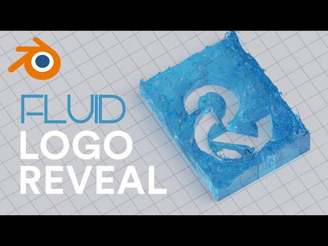 Blender 3D - Logo Reveal Fluid Simulation!!!!!