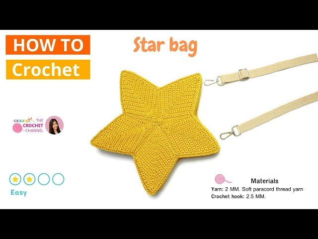 How To Crochet Star Bag | Free crochet Pattern ⭐ DIY Crochet gift 