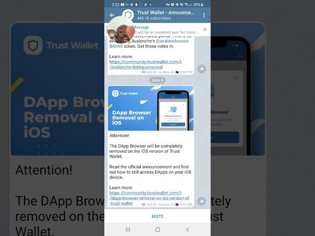 DApp Browser Removal on iOS version of Trust Wallet.  Solution