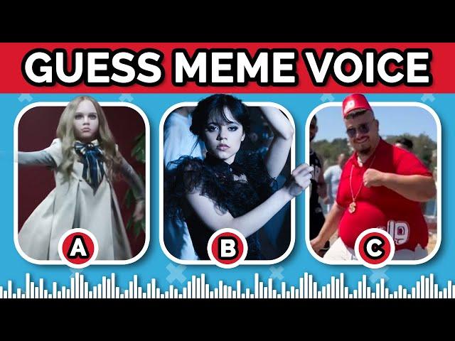 Guess The MEME Voice...! - Skibidi Dom Dom, Wednesday, M3gan, That One Guy