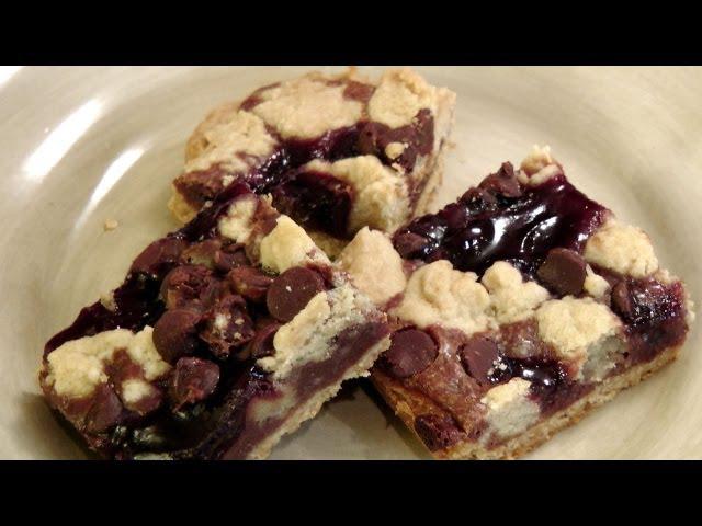 Chocolate Raspberry Crumb Bars - Recipe by Laura Vitale - Laura in the Kitchen Ep. 152