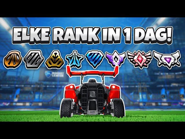 1 POTJE SPELEN OP ELKE RANK IN ROCKET LEAGUE! (van BRONS naar PRO)