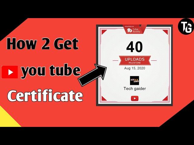 How to get youtube milestone certificate|| 