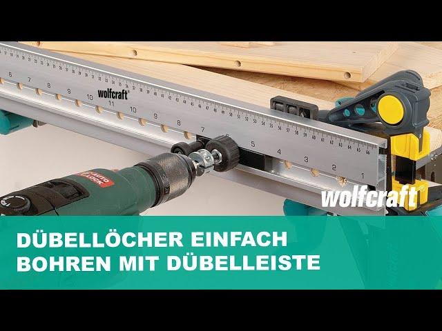 Dübellöcher einfach bohren mit der Dübelleiste | wolfcraft