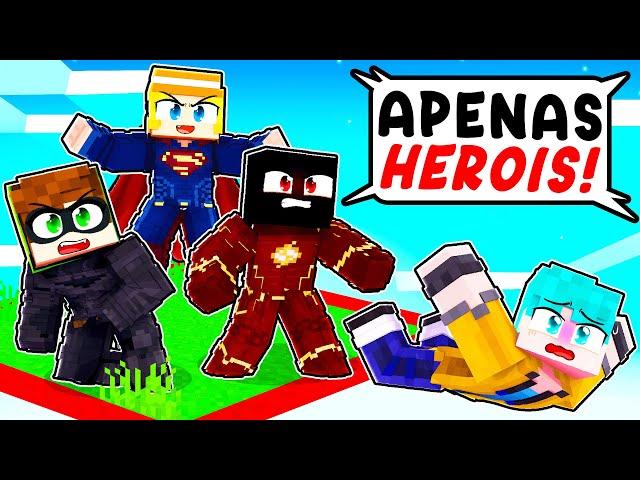 PRESOS em uma CHUNK como SUPER HEROIS no Minecraft