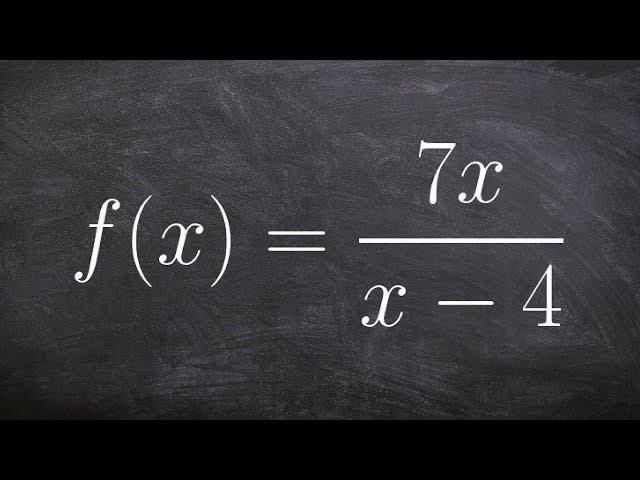 Learn how to find the vertical asymptote