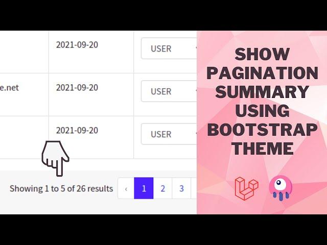 How to show pagination summary while using bootstrap pagination theme in Laravel Livewire