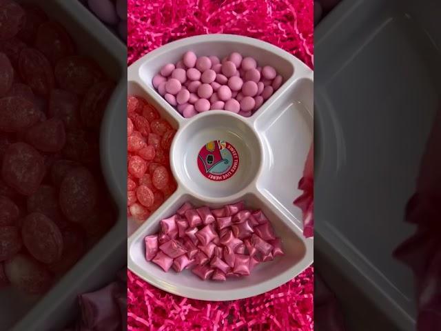 ASMR Pink Platter  #shorts #short #pink #platter #candy #krabbypatty #mentos #candyfunhouse