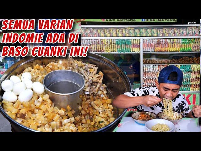 NEMU BASO CUANKI BANDUNG INDOMIE TERLENGKAP, SEHARI HABIS 100 PORSI!!