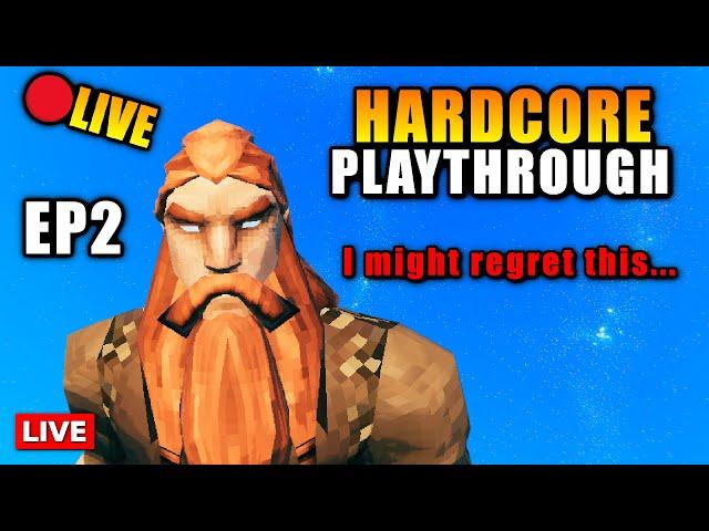 I MIGHT REGRET THIS... Valheim Hardcore Mode Playthrough Ep. 2