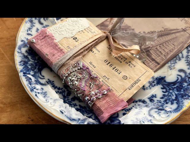 Create a Mini Journal by folding a sheet of paper - no sew Junk Journal tutorial