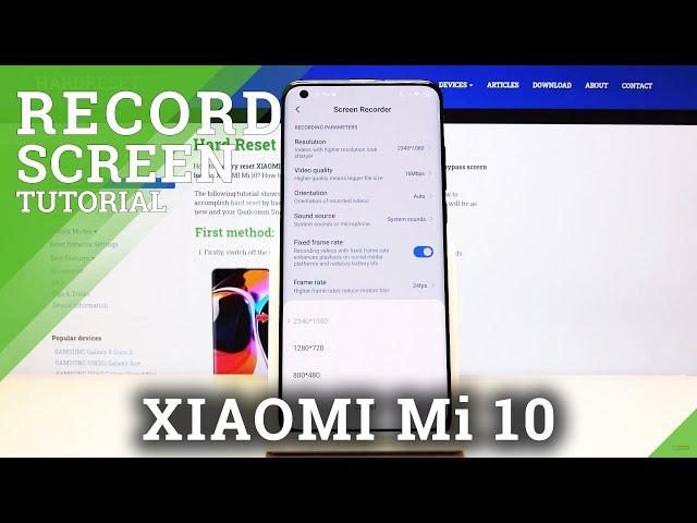 How to Record Screen in Xiaomi Mi 10 – Save Screen Action