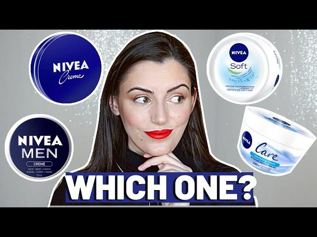 Nivea Creme VS Nivea Soft Light Moisturizer VS Nivea Care Nourishing Cream VS Nivea Men Cream Review