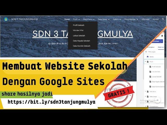 CARA MEMBUAT WEBSITE GRATIS DI GOOGLE SITES | MEMBUAT WEBSITE SEKOLAH GRATIS