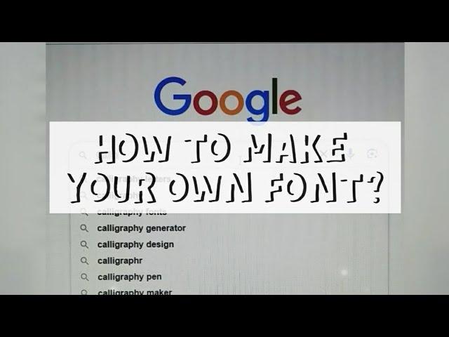 HOW TO MAKE YOUR OWN FONT USING CALLIGRAPHR? | Letters by Angelica