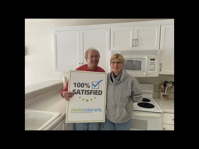 Before & After Kitchen Cabinet Refacing in White Shaker Style