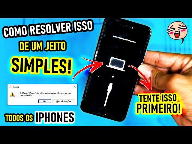 ERRO ao restaurante iPhone? RESOLVIDO! Erro 9, 4030, 7013, todos os erros do iTunes - Método Simples