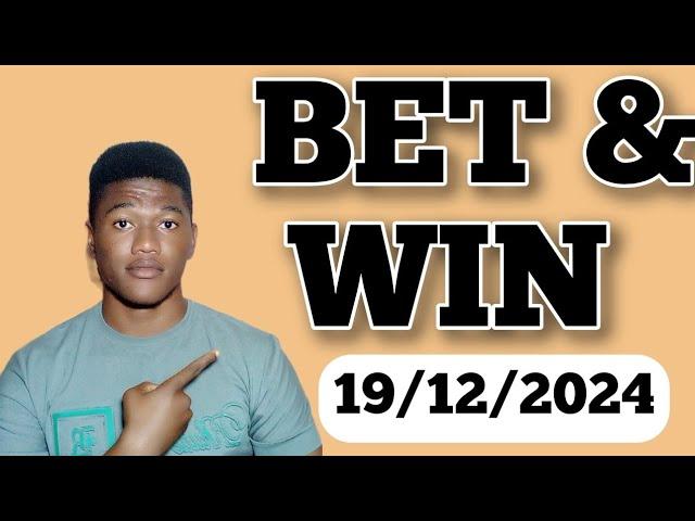 FOOTBALL PREDICTIONS TODAY 19/12/2024 SOCCER PREDICTIONS TODAY | BETTING TIPS, #footballpredictions