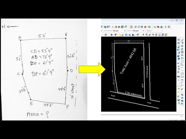 how to draw irregular land an autocad ?