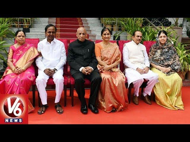 KCR Photo Session After Taking Oath As Telangana CM | V6 News