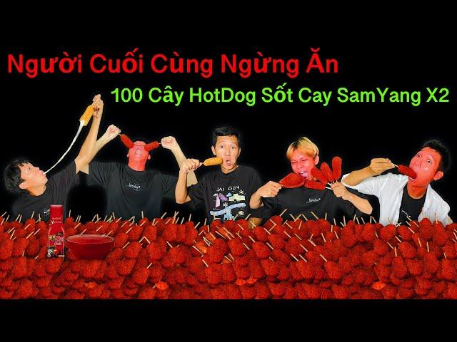 Người Cuối Cùng Ngừng Ăn 100 Cây HotDog Phô Mai Sốt Cay SamYang x2 Sẽ Thắng 10 Triệu