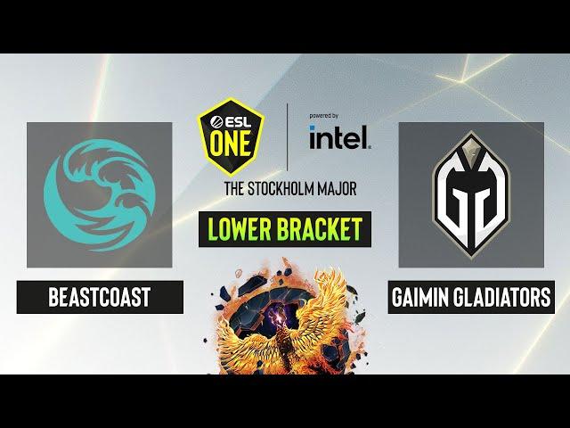 Dota2 - Gaimin Gladiators vs. beastcoast - Lower Bracket - Game 2 -  ESL One Stockholm 2022