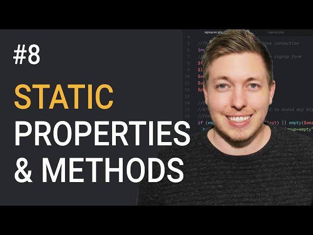 8: Static Properties And Methods In OOP PHP | Object Oriented PHP Tutorial | PHP Tutorial | mmtuts