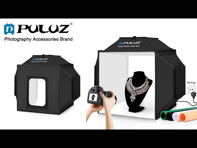 PULUZ 40cm Folding 72W 5500K Studio Shooting Tent Soft Box Photography Lighting Kit with 4 Colors