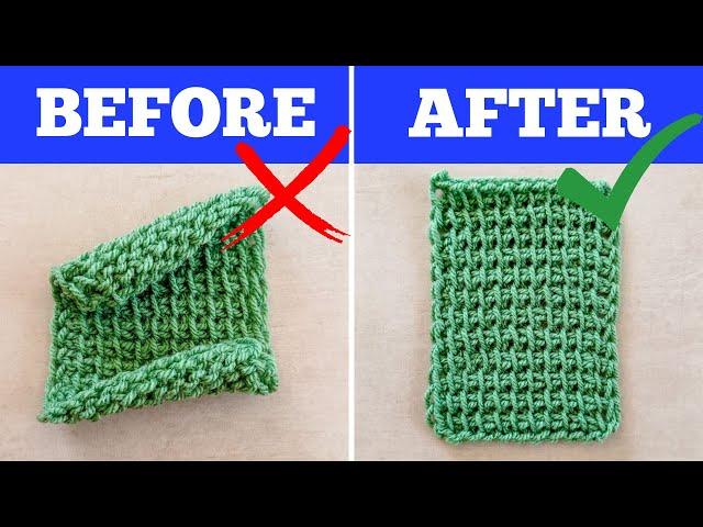 SAY GOODBYE TO THE CURL! - Testing Techniques to Fix Tunisian Crochet Curling
