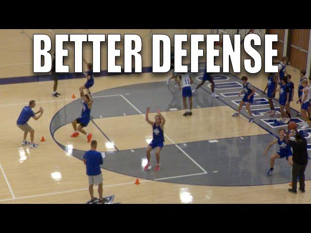 3 Defense Drills To Make Your Basketball Team Better - Closeouts, Defensive Slides, Deflections