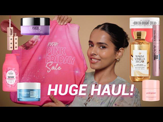 HUGE Nykaa Pink Friday Sale Haul! Pink Friday Bag unboxing️