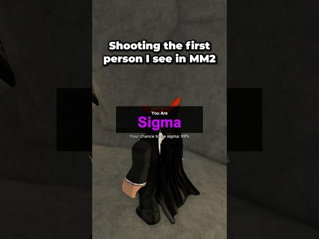 SHOOTING THE FIRST PERSON IN MM2 #roblox #mm2 #shorts #murdermystery #murdermystery2 #robloxshorts