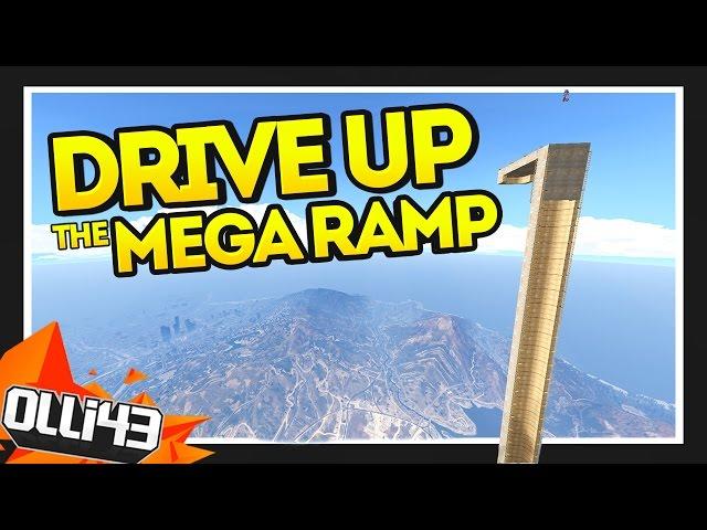 GTA 5 DRIVE UP THE MEGA RAMP!! (GTA 5 Mods Showcase)