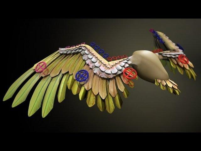 Rigging Wings in Softimage Tutorial - Building the wing bones