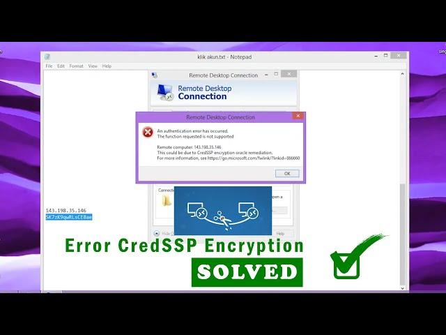 How to Fix Error CredSSP Encryption When Access Remote Desktop Connection (RDP)