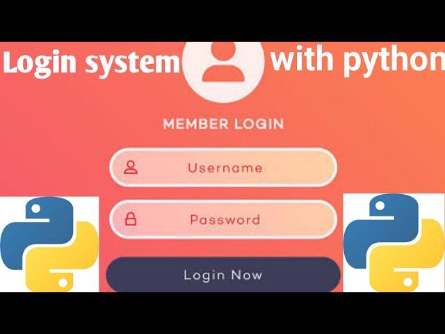 Login & Register system with python | Beginners Project