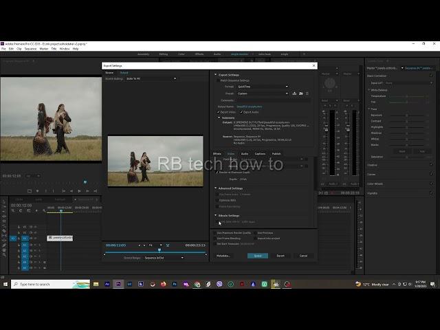 How to export video in mov file || Premiere pro tutorial